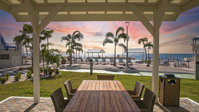 Flamingo Beach Resort sunset