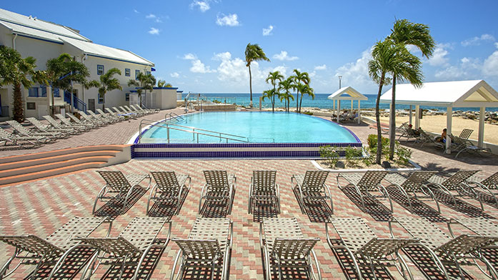 Flamingo Beach Resort lounge deck