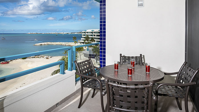 Royal Palm Beach Resort two bedroom oceanfront balcony