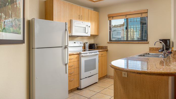 Polo Towers Suites kitchen